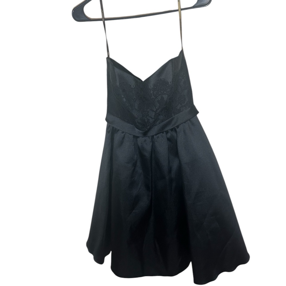 Lela Rose little black lace Strapless Dress size 6